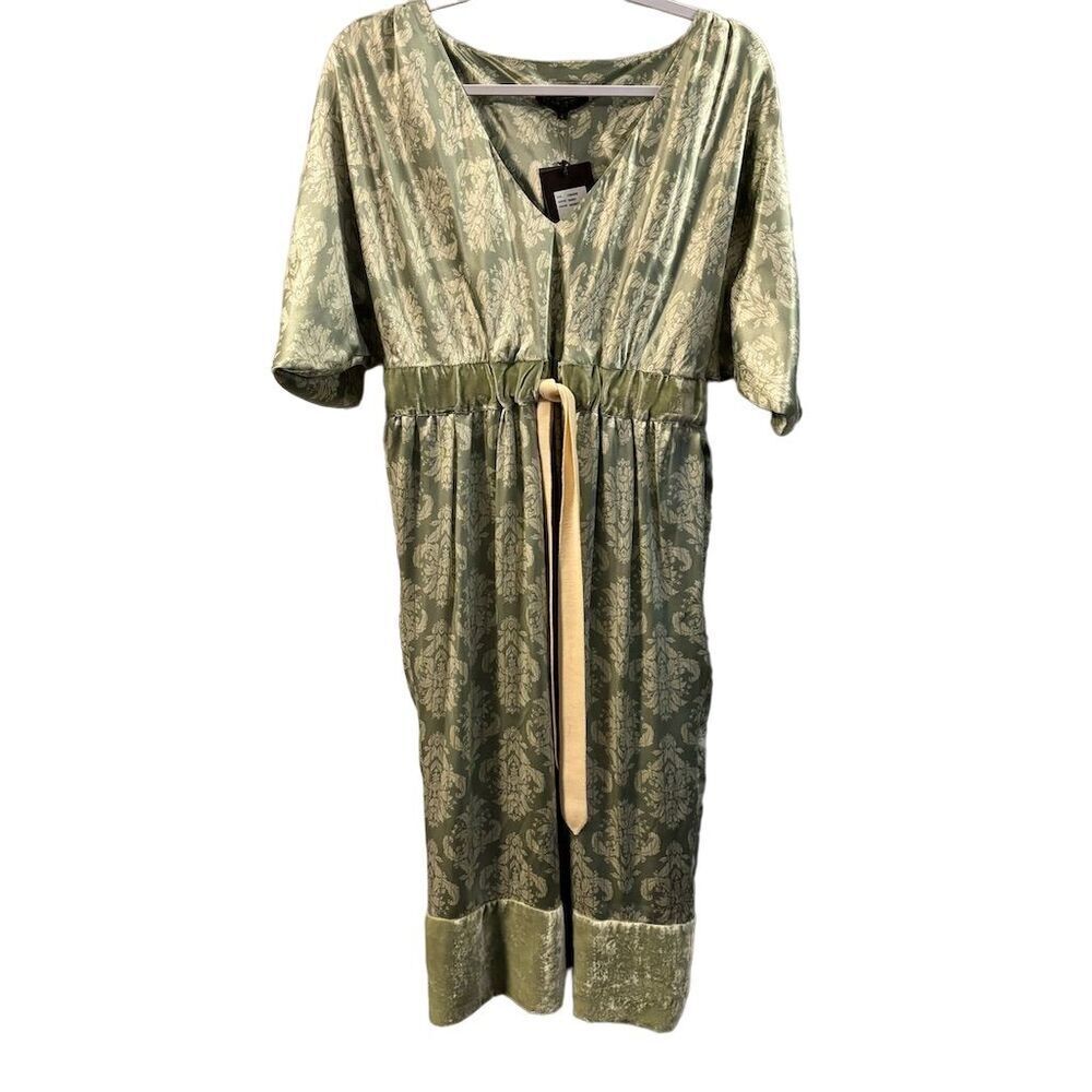 PORTS 1961 Women's Green Midi Dress with Belted Waist (6)